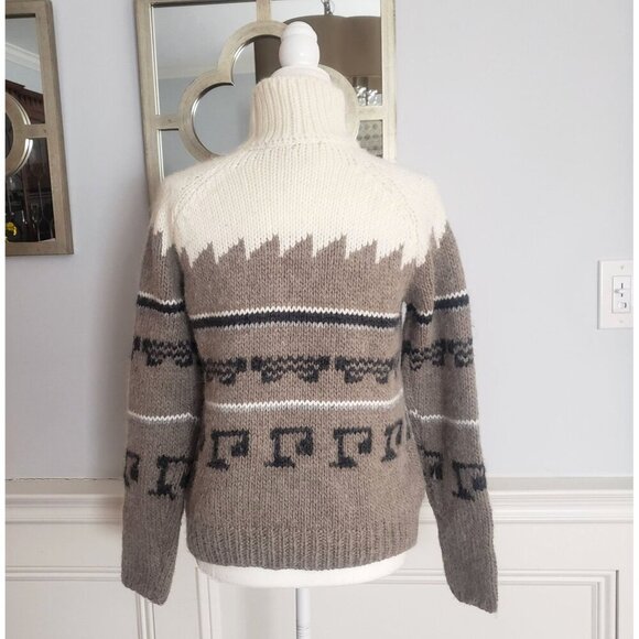 Zara Made in Italy Oversize Chunky Nordic Alpaca Llama Wool Turtleneck Sweater M - Picture 6 of 12